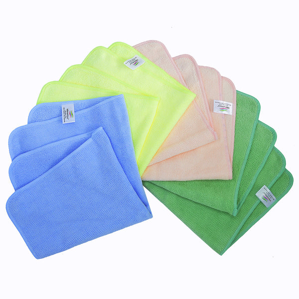 VibraWipe Microfiber Cloths, 4 Colors, 8-Piece.